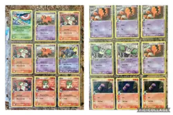 Lot of 18 Pokemon Trading Card 2007 Sleeve Revrs Holo Dusclops Crystal Guardians - Image 1