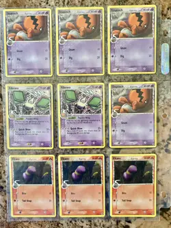 Lot of 18 Pokemon Trading Card 2007 Sleeve Revrs Holo Dusclops Crystal Guardians - Image 3