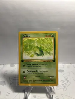 Oddish 1st First Edition 63/82 Pokemon Card 2000 Team Rocket LP - Image 1