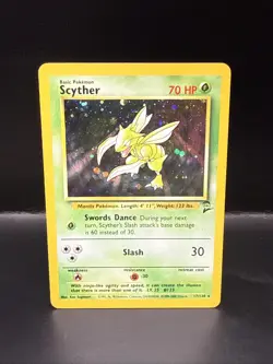 Pokemon TCG Scyther Base Set 2 Holo Unlimited Rare Card 17/130 - Image 2