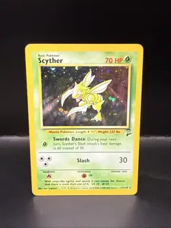 Pokemon TCG Scyther Base Set 2 Holo Unlimited Rare Card 17/130 - Image 3