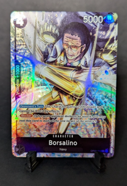 ONE PIECE Card Borsalino OP02-114 SR Alt Art - Paramount War - English - NM - Image 1