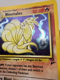 Ninetales 13/130 Holo Rare WotC Card Pokemon Base Set 2 MP - Image 3