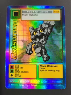 1999 Digimon Gotsumon Holo Foil Card #ST-23s - Image 1