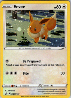 Eevee - SWSH190 - Holo Promo SWSH: Sword & Shield Promo Cards - NM - Image 1
