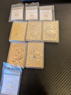 Pokemon 23K Gold Plated Trading Cards 1999 Burger King Set w/ COA Charizard - Image 1