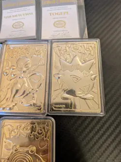 Pokemon 23K Gold Plated Trading Cards 1999 Burger King Set w/ COA Charizard - Image 3