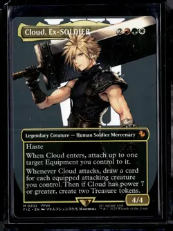 Cloud, Ex-SOLDIER (Borderless) - 202 - FIC - NM - MTG Magic the Gathering - Image 1