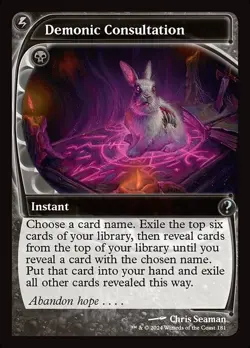 Demonic Consultation Future Sight Frame #181 | MB2 Mystery Booster 2 | MTG - Image 1