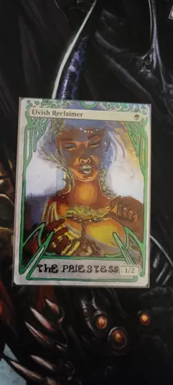 MTG ALTER: Elvish Reclaimer, by Mr Felt. Full art alter/tarot - Image 1
