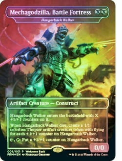 mtg magic mechagodzilla battle fortress FOIL ENGLISH hangarback walker - Image 1