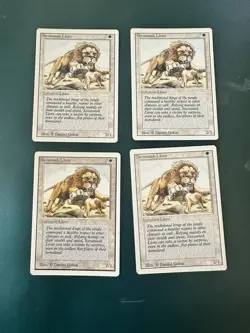 4 MtG Savannah Lions: Revised Edition NM/LP ACTUAL PHOTOS! - Image 1