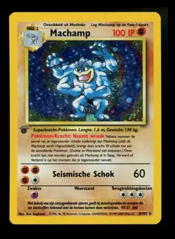 DUTCH 1st Edition Machamp 8/102 Base Set 2000 Holo Rare WOTC Pokemon Card TCG - Image 1