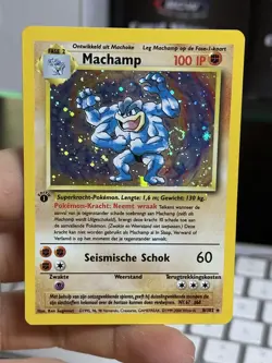 DUTCH 1st Edition Machamp 8/102 Base Set 2000 Holo Rare WOTC Pokemon Card TCG - Image 3