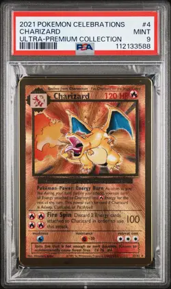 2021 POKEMON CELEBRATIONS CHARIZARD 4 METAL ULTRA-PREMIUM COLLECTION PSA 9 - Image 2