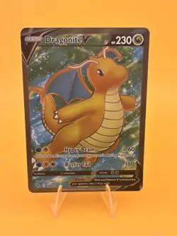 Dragonite V 076/078 Pokemon Go Full Art Ultra Rare Pokemon Card Near Mint! - Image 1