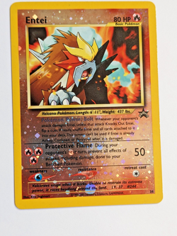 Pokemon: Entei Black Star Promo # 34 Reverse Holo. Swirl. LP - Image 1