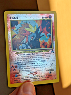 Pokemon: Entei Black Star Promo # 34 Reverse Holo. Swirl. LP - Image 4