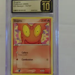 Pokemon Slugma 74/107 EX Deoxys 2005 CGC Pristine 10 Pokemon Card - Image 1