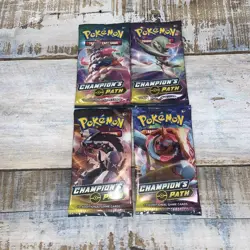 Pokemon TCG: 4X Champion's Path Booster Pack Art Set ✅SEALED✅ - Image 1