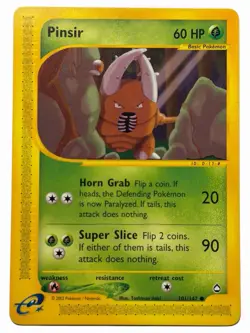 Pinsir - Aquapolis 101/147 2002 - E Reader - Pokemon TCG - WOTC - NM - Image 1