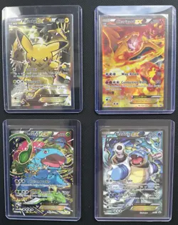 Pokemon TCG EXXY 121-124 Set Charizard EX, Blastoise EX, Venusaur EX, Pikachu EX - Image 1