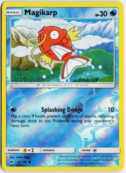 NM Magikarp #32/147 Reverse Holo English Pokemon TCG - Image 1