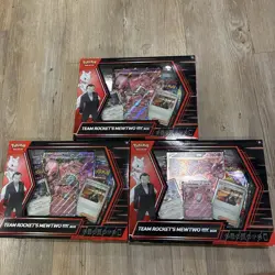3x Pokemon TCG Team Rocket’s Mewtwo Ex Box Destined Rivals - Brand New Sealed - Image 1