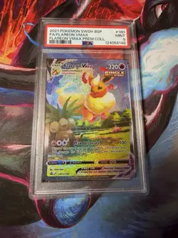 2021 POKEMON SWSH BSP FA/ - FLAREON VMAX - FLAREON VMAX PREM.COLL. - PSA 9 - Image 1
