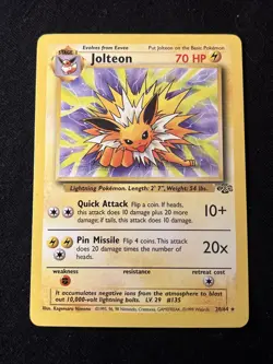 1999 Pokemon TCG Jolteon Jungle 20/64 Regular non holo Rare - LP - Image 1