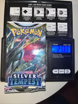 Heavy 21.33g Pokemon Sealed Silver Tempest Booster Pack - Image 1