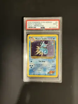 2000 Pokemon Gym Heroes #9 Misty's Seadra Holo-PreRelease PSA 9 Mint - Image 1