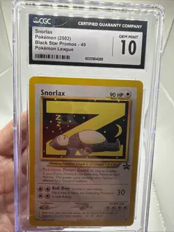 Pokemon 2002 Snorlax #49 Pokemon League Promo Black Star Promo GEM MINT CGC 10 - Image 1