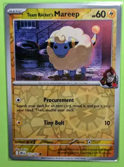 ⭐Team Rocket's Mareep Reverse Holo - 072/182 Destined Rivals NM English Pokemon - Image 1