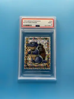1999 MERLIN POKEMON #S4 BLASTOISE-PRISM PSA 9 - Image 1
