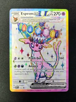 Umbreon 176 & Espeon 175 - Pokemon Prismatic Promo with Figure, Pin, & Sleeves - Image 4