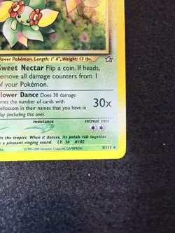 Pokemon Bellossom Holo 3/111 from Neo Genesis in LP condition! - Image 5