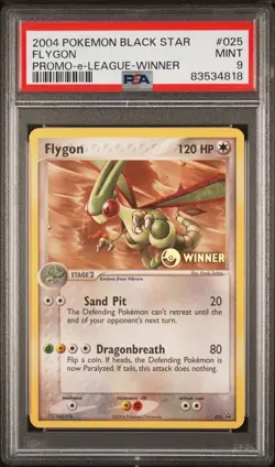 Pokemon 2004 Flygon Winner Black Star E League Promo #025 PSA 9 Mint - Image 1