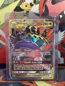 Naganadel & Guzzlord GX 158/236 - Cosmic Eclipse Tag Team Holo Pokemon TCG NM - Image 1