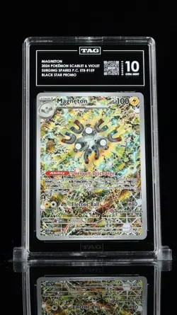 MAGNETON Pokemon Center Stamp PROMO SVP 159 TAG 10 PSA - Image 1