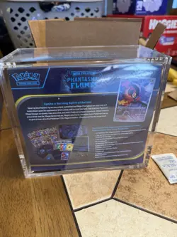 Pokemon TCG Phantasmal Flames ETB Pokemon Center NEW Sealed With Acrylic Case! - Image 2