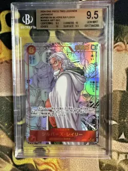 BGS 9.5 2024 One Piece Two Legends Japanese Rayleigh Silvers Manga Art OP08-118 - Image 1