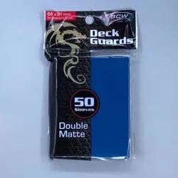 BCW 50 Ct Deck Guards Double Matte Card Sleeves - BLUE 1-DGM-BLU - Image 1