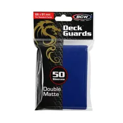 BCW 50 Ct Deck Guards Double Matte Card Sleeves - BLUE 1-DGM-BLU - Image 3
