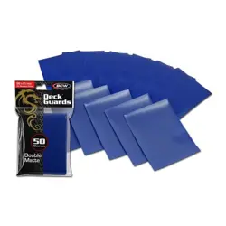 BCW 50 Ct Deck Guards Double Matte Card Sleeves - BLUE 1-DGM-BLU - Image 4