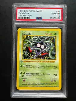 Tangela 66/102 PSA 8 1st Edition - NM-MT - Shadowless Base Set - Pokemon Card - Image 1