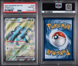 2024 Pokemon Surging Sparks Durant EX #215 Ultra Rare PSA 10 Card GEM MINT - Image 3