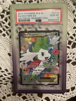 Pokemon Shaymin RC21/RC25 Legendary Treasures Card Black and White PSA10 POP59 - Image 1