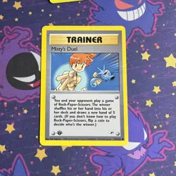 Pokemon Card - Misty's Duel Gym Heroes 123/132 Common 1st Edition LP - Image 1