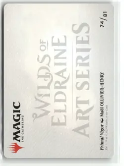 Primal Vigor Art Card 74/81 (Gold-Stamped Signature) MTG WOE Magic - Image 2